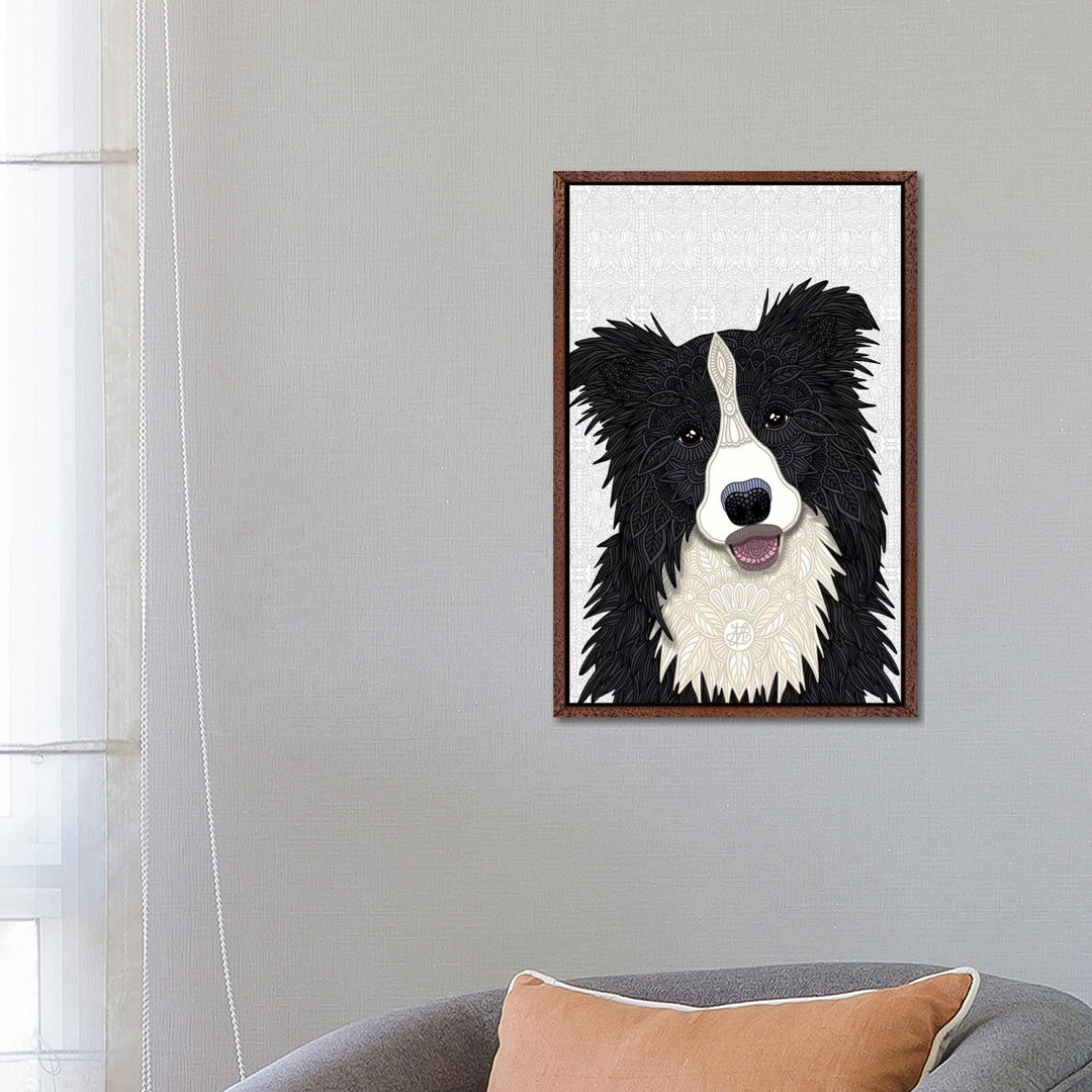 Niedlicher Border Collie von Angelika Parker - Galerie-verpackte Leinwand Giclée auf Leinwand