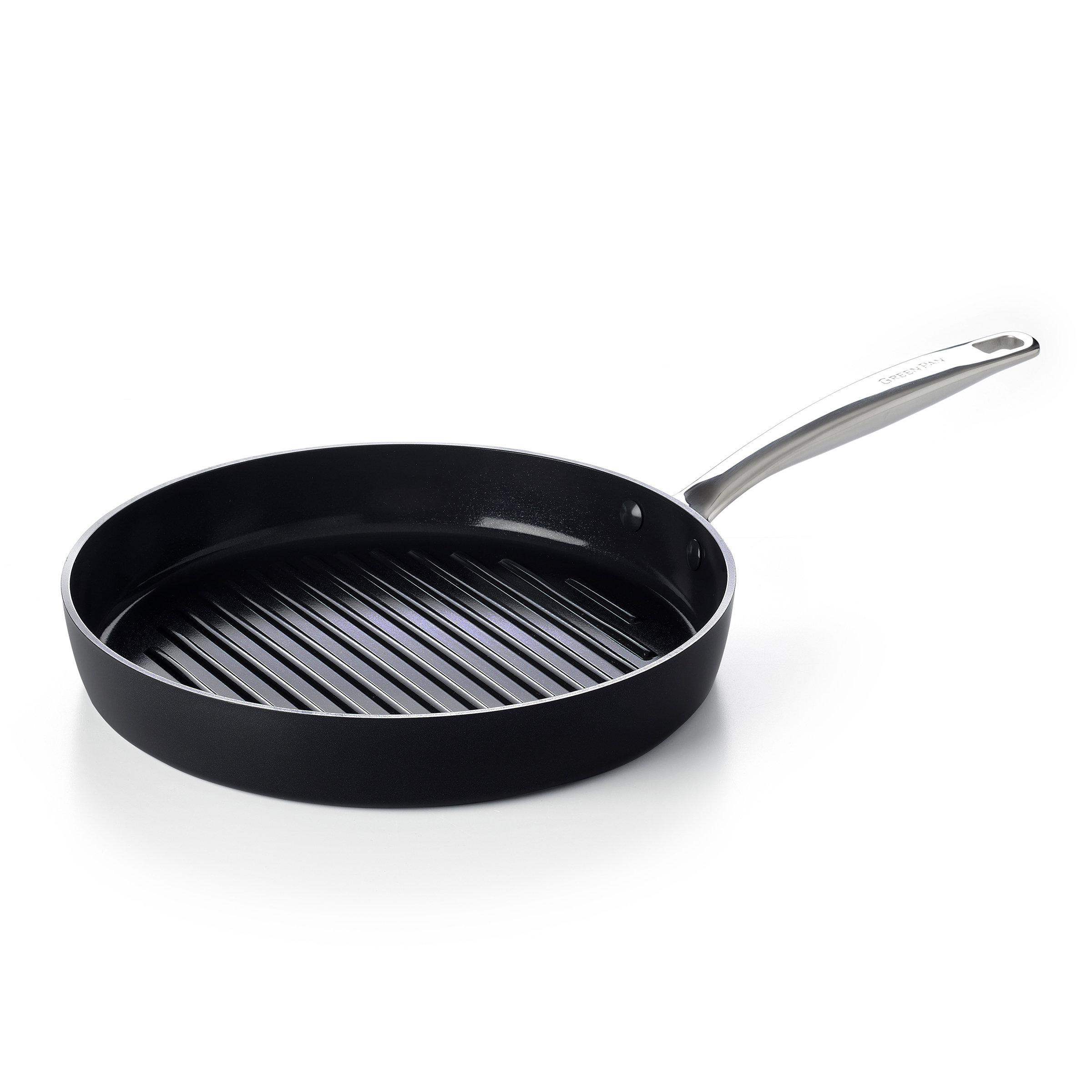 GreenPan Valencia Pro Hard Anodized Healthy Ceramic Nonstick 11 Griddle Pan,  PFAS-Free, Induction, Dishwasher Safe, Oven Safe, Gray