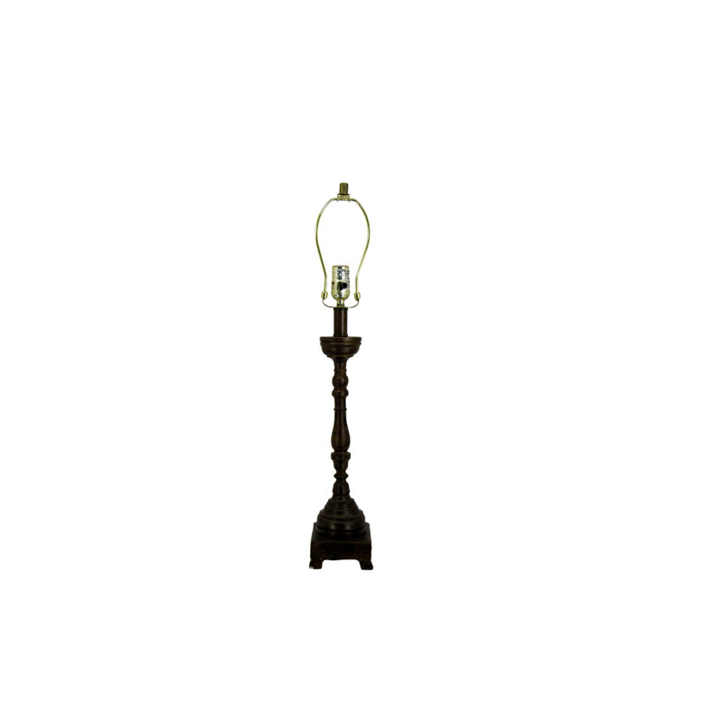 Brown And Black Spindle Table Lamp
