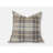 Set of 3 Brown Green Pillow Covers, Grey Plaid Cream Pillow Combination
