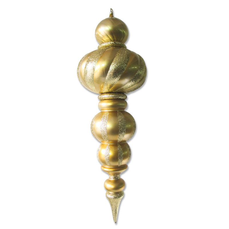 ornement Finial, Doré, H 38,5 po x l 12 po x P 12 po
