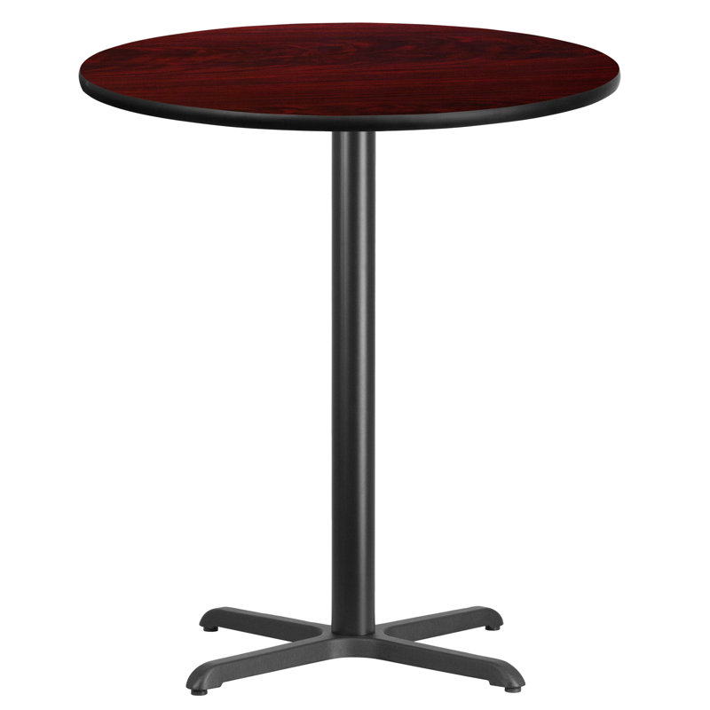 Plateau de table rond en stratifié Carrus, H 43,13 po x l 36 po x P 36 po, Acajou