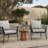 1-Piece Aluminum PE Rattan Outdoor Patio Armchair with Cushions, Modern Rope Lounge Chair