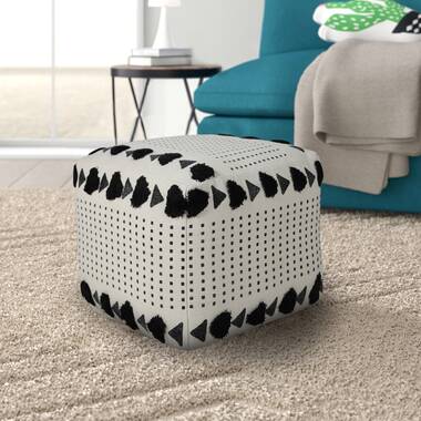 Corrigan Studio® Adalgisa Modern Checkered Dimensional Pouf Ottoman