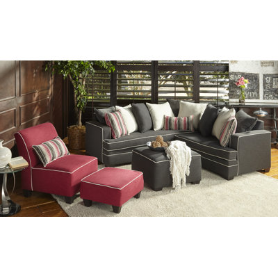 Hypnos Upholstered L-Shaped Sectional Symmetrical