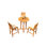 Grade-A Teak Wood Maldives Bar Set: 36" Round Table & Armless Chair (30" Seat High)