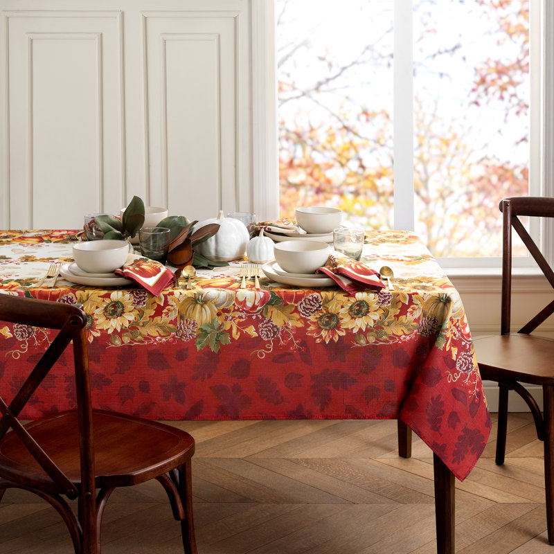 Alberta Floral Thanksgiving Tablecloth, 70" L x 52" W