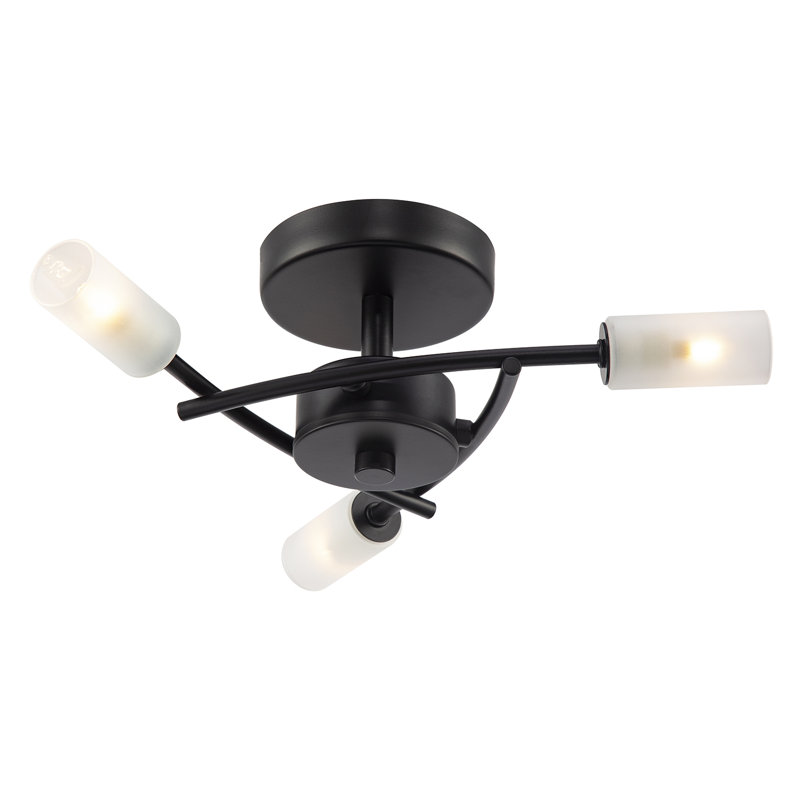 Semi Flush Mount, Matte Black