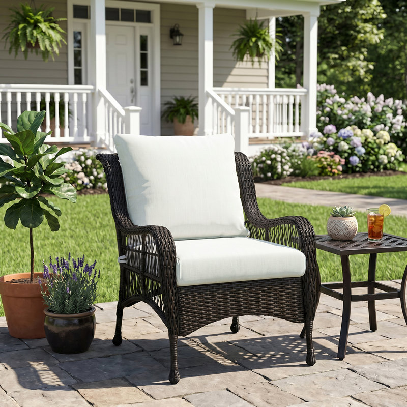 Outdoor Water-resistant Deep Seat Cushion Set, Gray, 19" W x 19" D