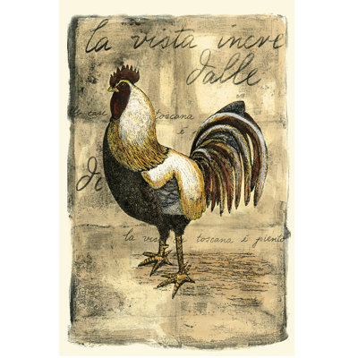 Tuscany Rooster II (MP) 1 Piece Wrapped Canvas Painting