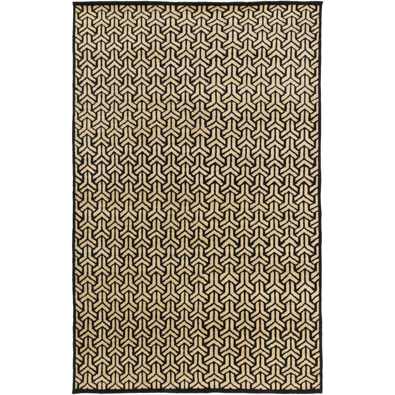 Viscose Geometric Indoor Rug, Rectangle 4' x 6'