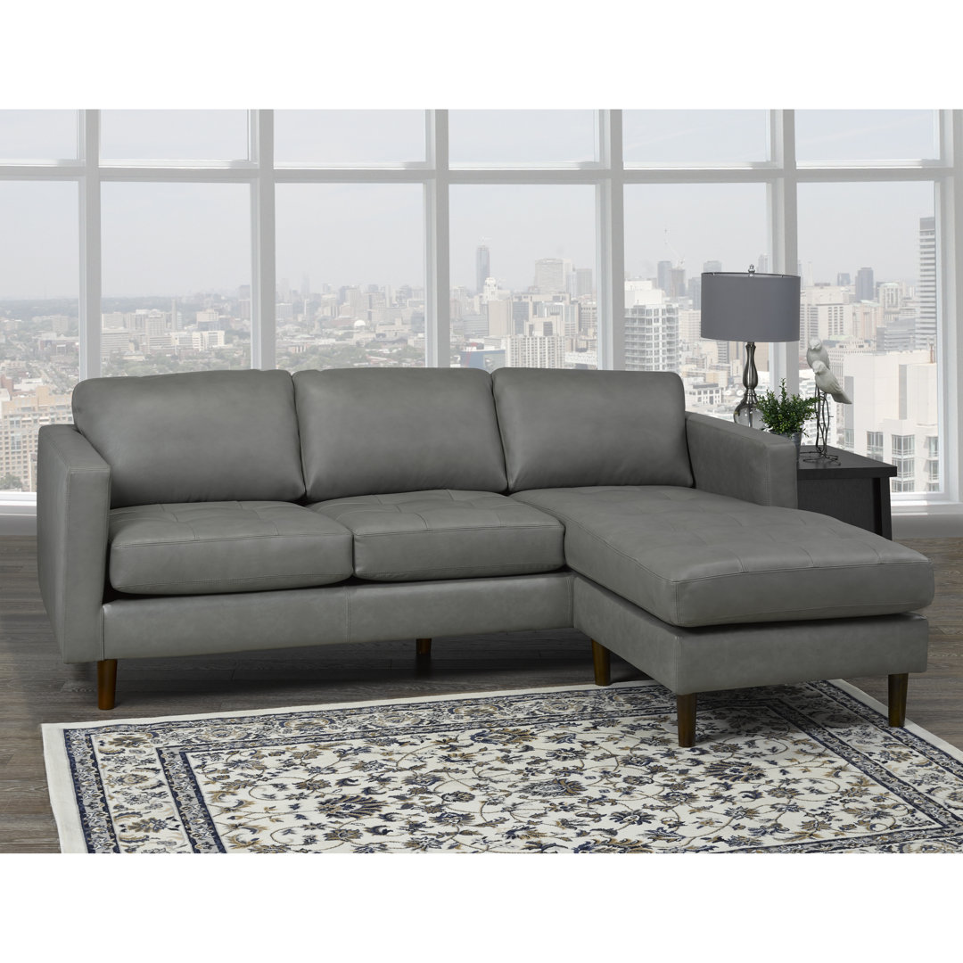 Boettcher 2 - Piece Leather Sectional Corrigan Studio®