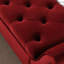 Banc de rangement rembourré en velours rouge avec accoudoirs, banc de lit à charnière