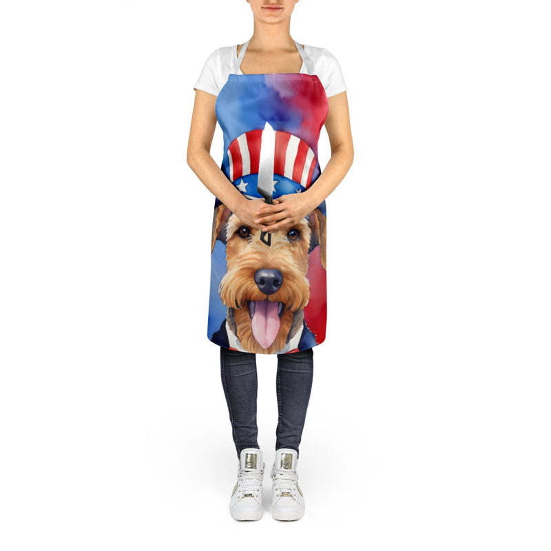Patriotic American Apron, Airedale Terrier