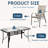 Patio Dining Set For 6, Outdoor Table And Chairs W/1.69?Umbrella Hole, All Weather Patio Furniture Set, 30"X 55" Table And Stackable PVC-coated polyester Chair, For Lawn, Deck (Umbrella Not Included)-1886006090-1896789701