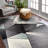 Rug Branch Nour 4' x 6' (3'9" x 5'6") Grey/Blue Geometric Indoor Area Rug, Contemporary, Medium Pile, Stain-Resistant Carpet - Living Room, Bedroom, Dining Room, and Kitchen-1912517432