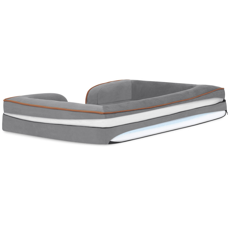 Wyatt Polyester Pet Bed, Small (37.2" W x 19.33" D x 10.83" H)