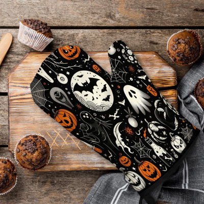 Flat Hauntings Oven Mitt Cotton Twill