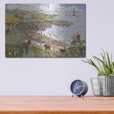  «Cornish Beach» par Gale Pitt, art mural en métal, 16 po x 12 po