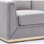 Chaise en lin gris pour une vie confortable - Structure avec ressorts ensachés et sièges