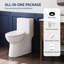 Toilette allongée une pièce à double chasse avec siège confortable Lavie Craft Symmetry