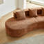 Canapé modulaire courbé en velours 3 places Cloud Couch