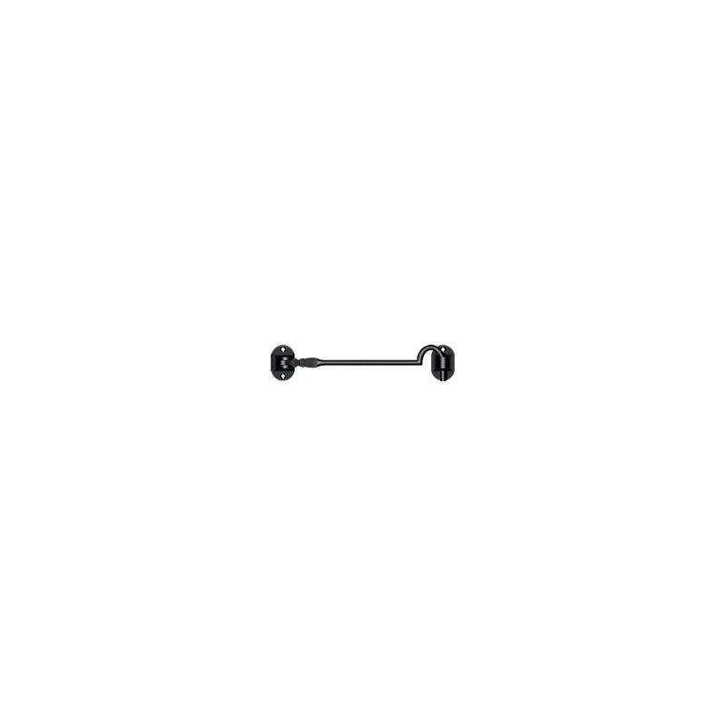 Deltana CHB6CR003 Cabin Hooks, British Style, 6" in PVD Polished Brass, Paint Black