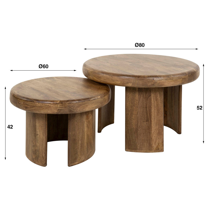 Sleek Solid Wood Coffee Table
