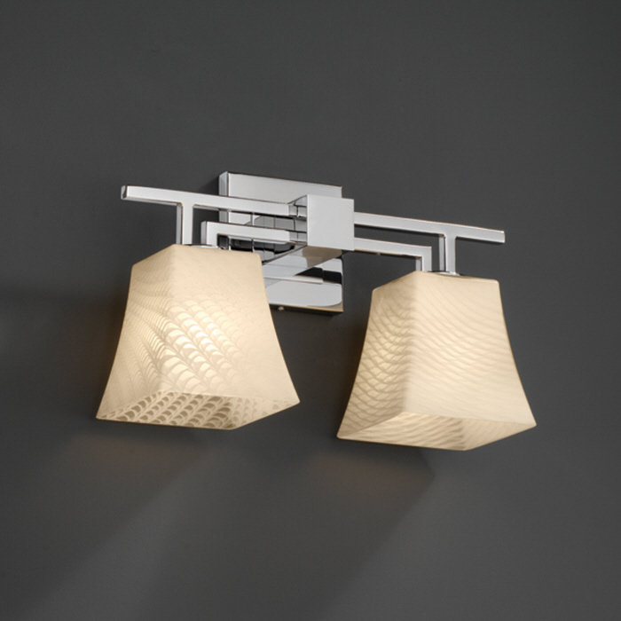 Arfaan 2 - Light Vanity Light, Weave, Polished Chrome