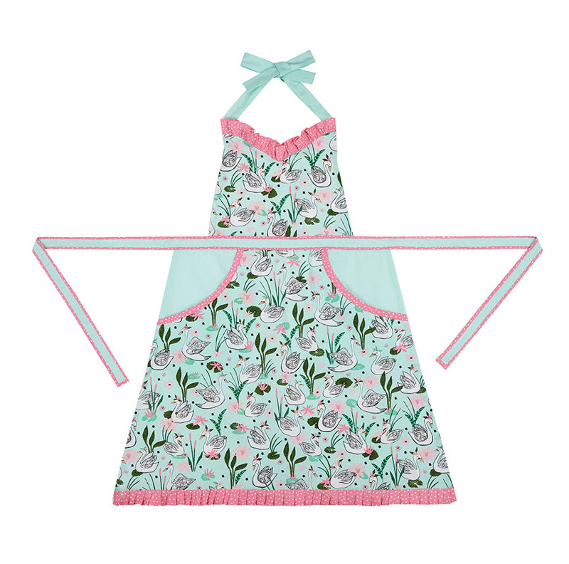 Swan Lake Ruffled Kitchen Apron