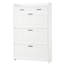 Armoire à chaussures avec 3 tiroirs rabattables cachés et 2 tiroirs de rangement, armoire de rangement étroite pour chaussures à panneau de particules, armoire de rangement de chaussures autoportante pour le vestibule (blanc)