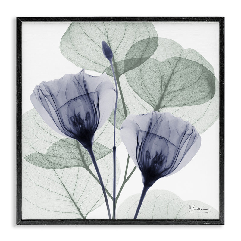 Giclée contemporaine encadrée d'eucalyptus et d'herbes, design par Albert Koetsier, H 12 po x l 12 po