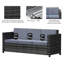 Gennett 185cm Wide Straight Steel Patio Sofa with Cushions