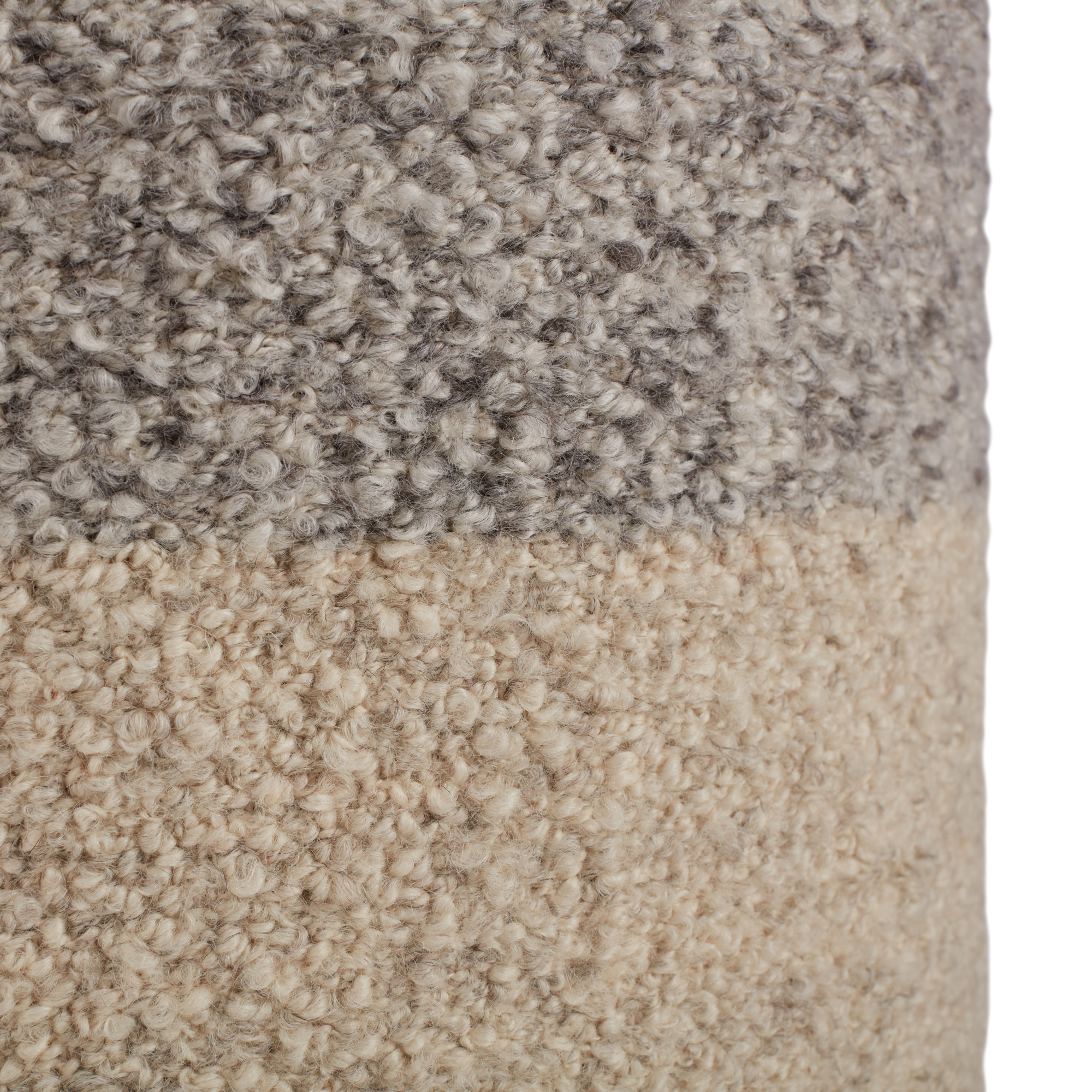 Hatteras Upholstered Pouf, Light Gray