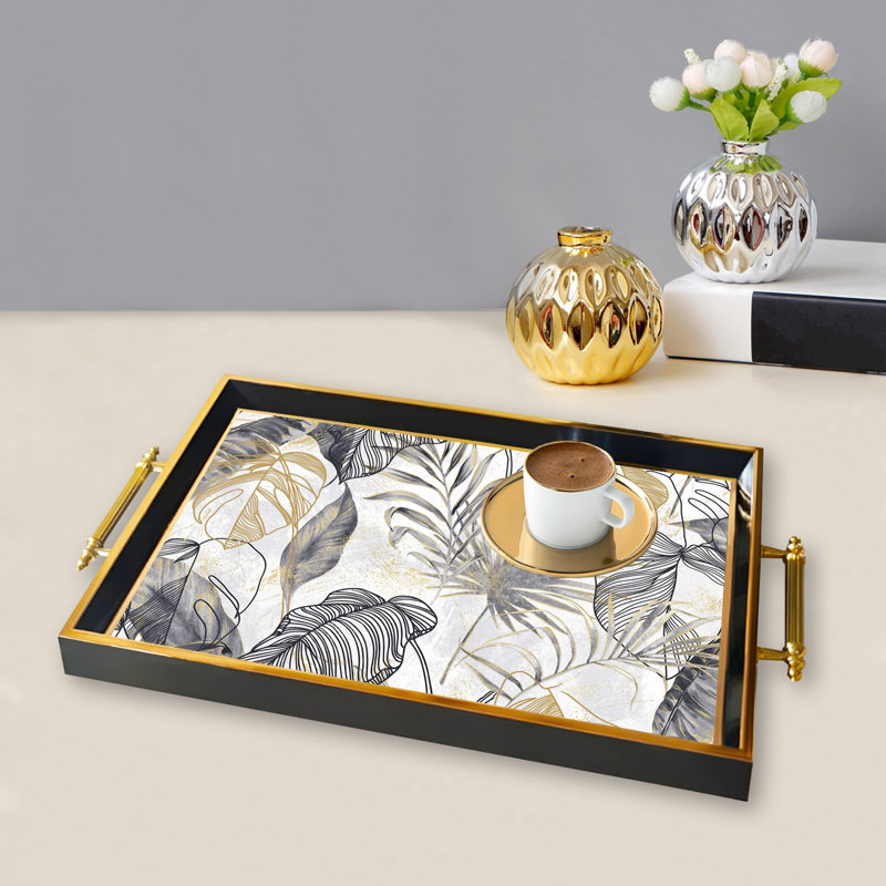 Elegant Glass Tray, 19.7 x 11.4 x 1.4 inches | 100% Durable Glass Construction | Easy to Clean with Damp Cloth | Ideal for Serving, Decorative Display, and Organizing | Stylish Addition to Home Décor
