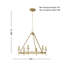 Lustre 6 lumières Sapello Plug & Play de style transitionnel et moderne - 85,95 po de hauteur et 24 po de largeur-107379172
