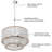 4 - Light Dimmable Tiered Wood Bead Chandelier Dia 22 Inch