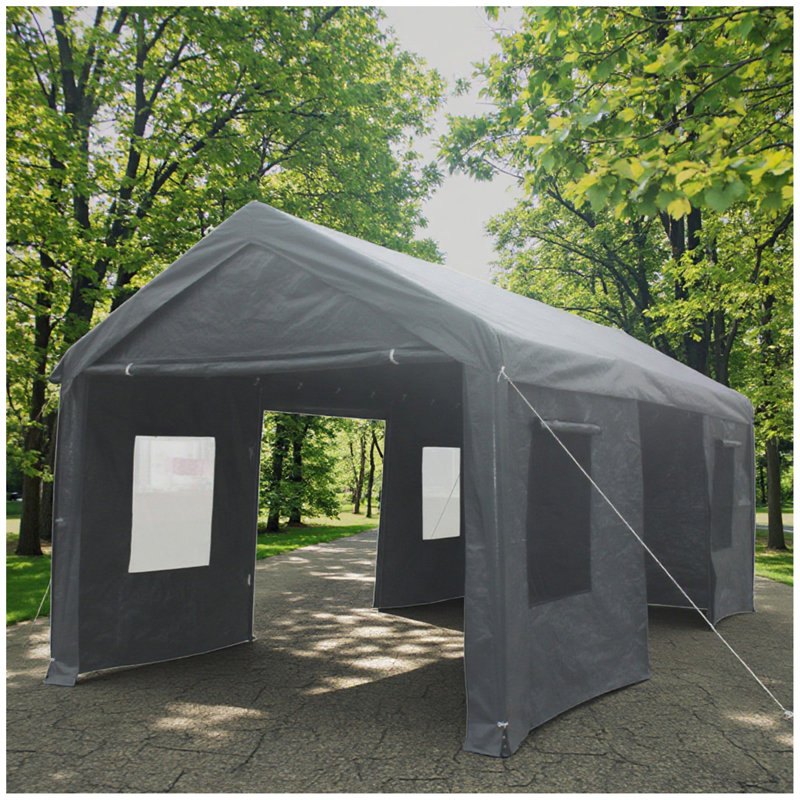 Tente de garage 10 x 20 pi, Gris