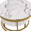 Table basse ronde et gigogne avec tiroirs