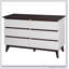 Commode double 6 tiroirs avec tiroirs larges, commode blanche pour chambre à coucher, commode en bois