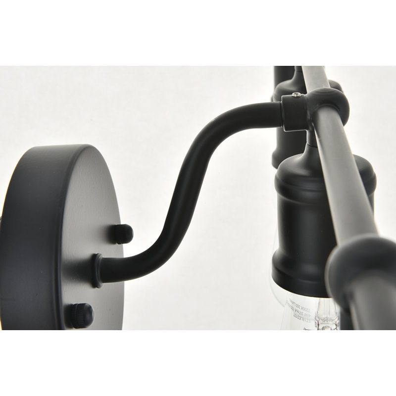 Applique à bras à intensité variable Sumas, H 5,6 po x l 28,8 po x P 28,8 po, Noir, 5 lumières