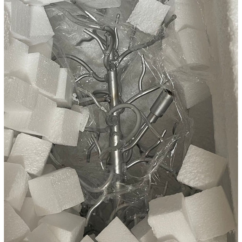 Lustre linéaire Breakers, H 26 po x l 49 po x P 22 po, Argent