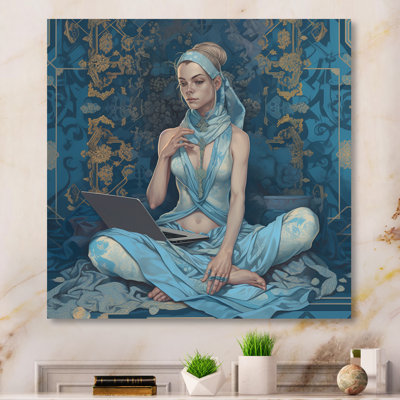 " Blue Roccoco Yoga Girl "
