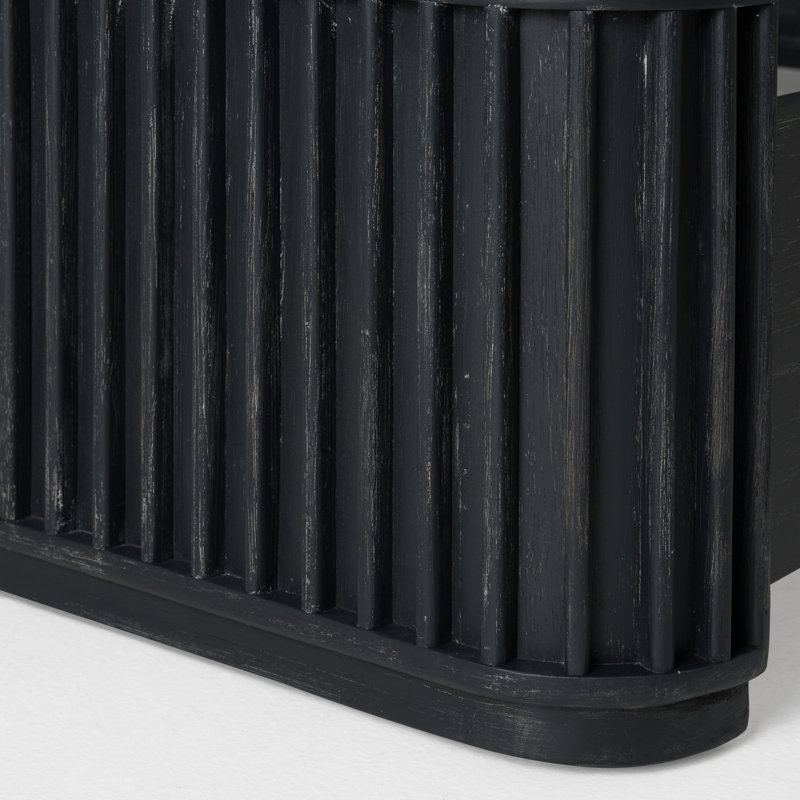 Haring - Lit moderne en acacia, Noir