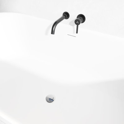 67" Freestanding Soaking Acrylic Bathtub