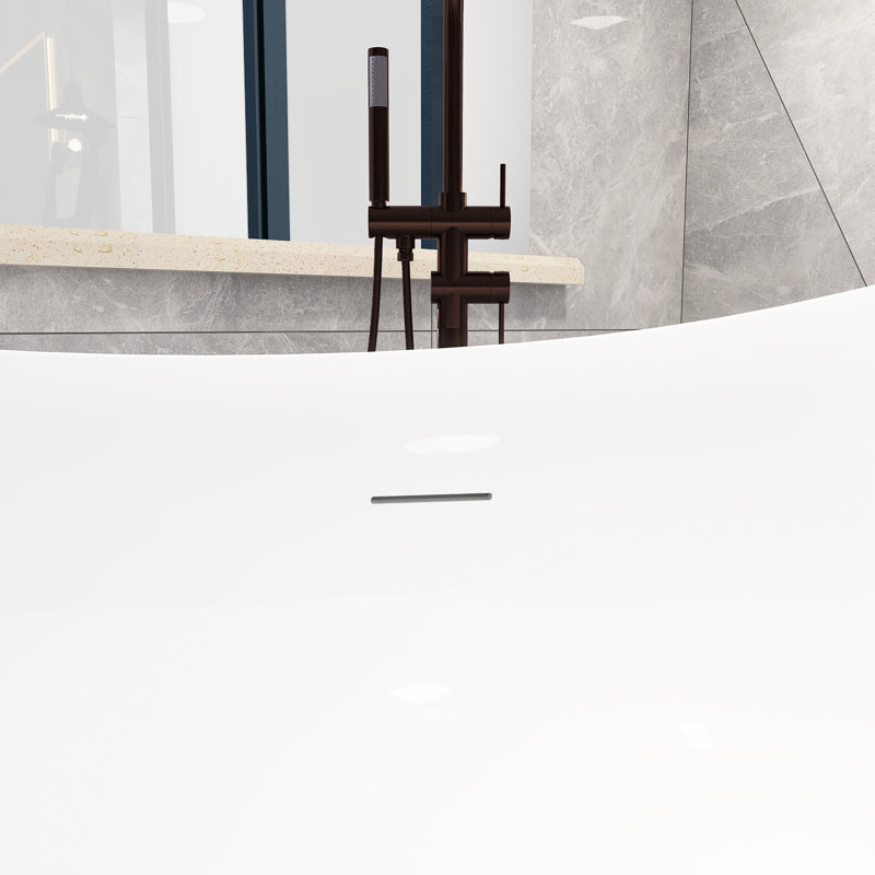 65'' x 29.5'' Freestanding Soaking Acrylic Bathtub