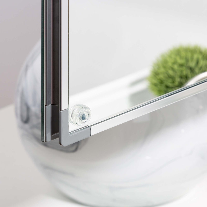 Medicine Cabinet With Mirror Aluminum Bathroom Adjustable Shelf Wall Mounted Or Successed