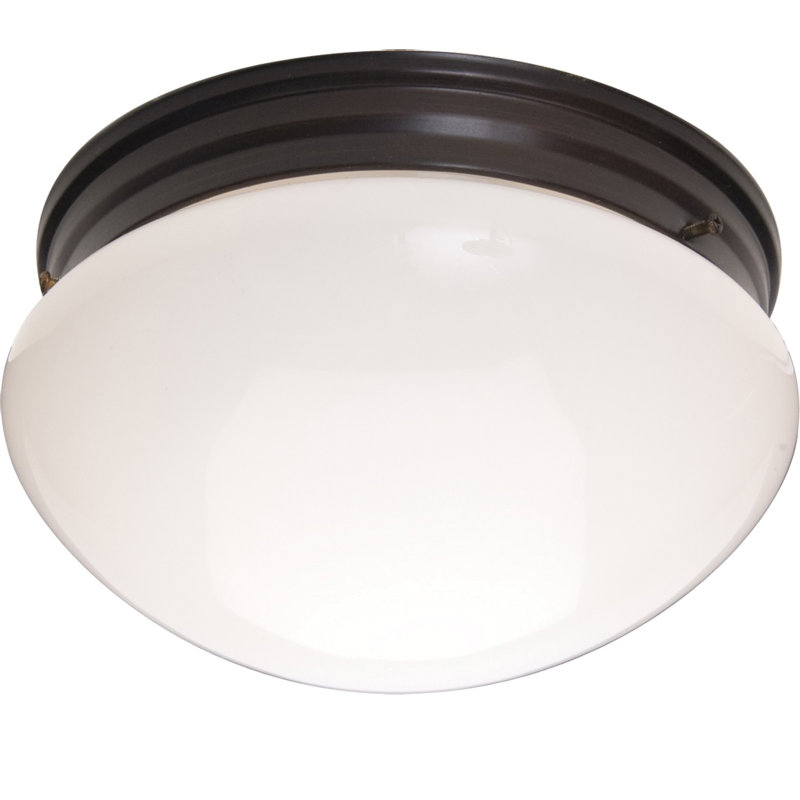 Benney Glass Flush Mount, Oil Rubbed Bronze