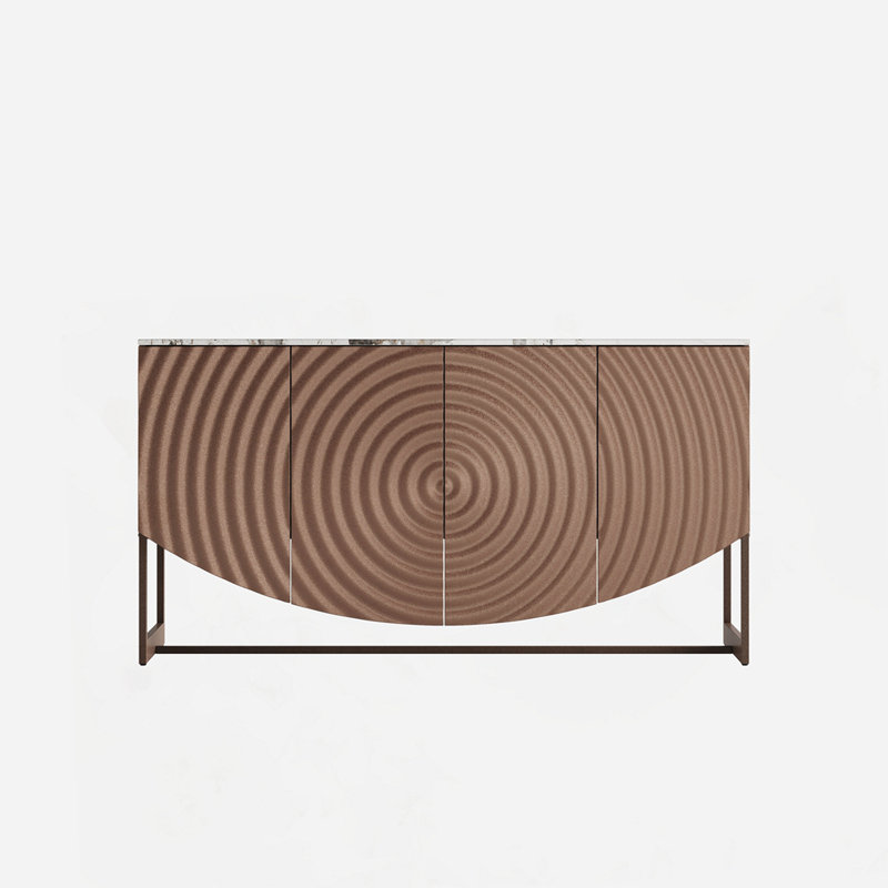 Buffet moderne à texture ondulée 3D