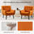 Tufted Upholstered Wide Back Armchair（Set of 2）-412486721